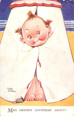 Drawn children humor comic caricature baby mrs grundy Mabel Lucie Attwell