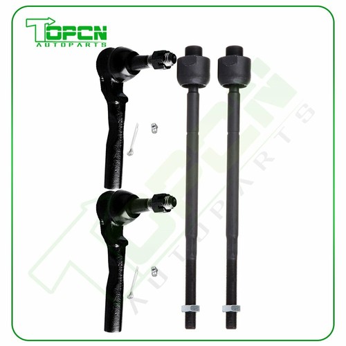 4PCS Front Inner & Outer Tie Rod Ends Kit For Chevy Express GMC Savana 2500 3500 2003-2014