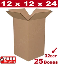 25 - 12x12x24 Cardboard Boxes Mailing Packing Shipping Box Corrugated Carton