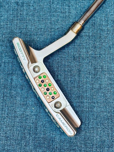 Scotty Cameron Newport 2 Detour Conversion Milled Copper Insert New Leather Grip - Picture 3 of 6