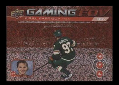 Upper Deck 2024-25 Series 1 Gaming Fov Insert Kirill Kaprizov Wild #GFOV-8