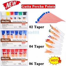 Endodontic Gutta Percha Points Dental Endo Root Canal 60/120pc .02/.04/.06 Taper