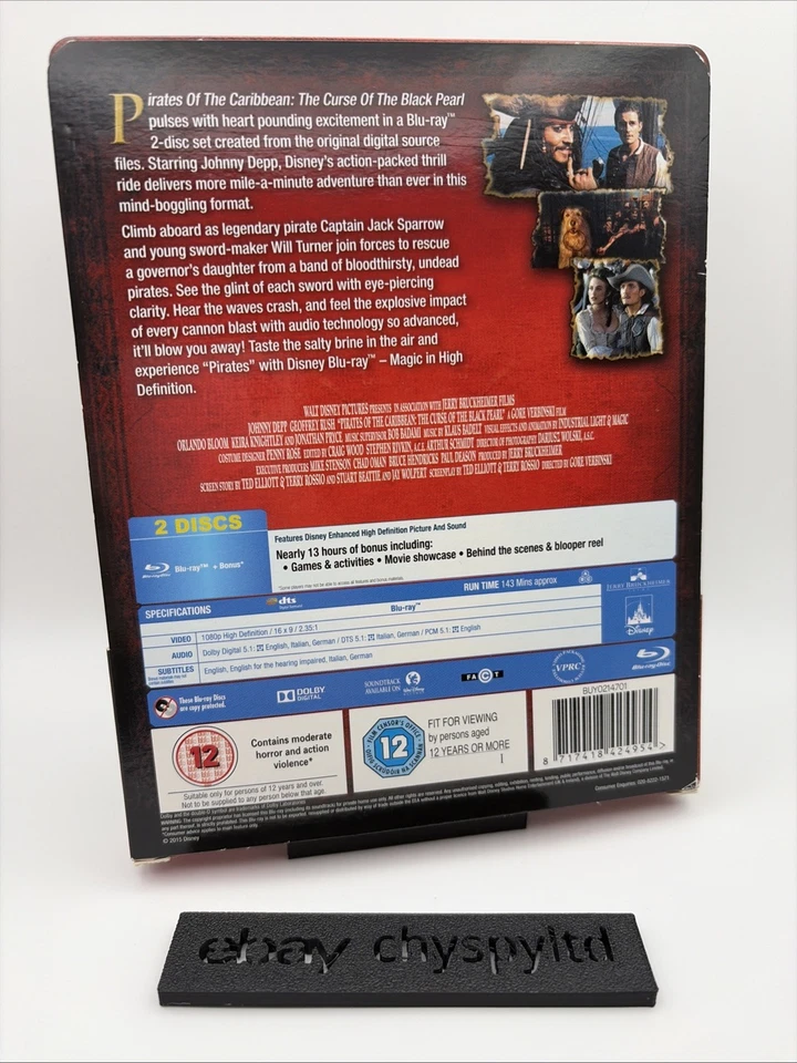 Pirates of the Caribbean: The Curse Of The Black Pearl Zavvi Exclusive Steelbook - Image 2 of 4