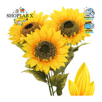KüNstliche Sonnenblumen Dekorative Seidenblumen FüR Hochzeit Tischdeko 3 StüCke