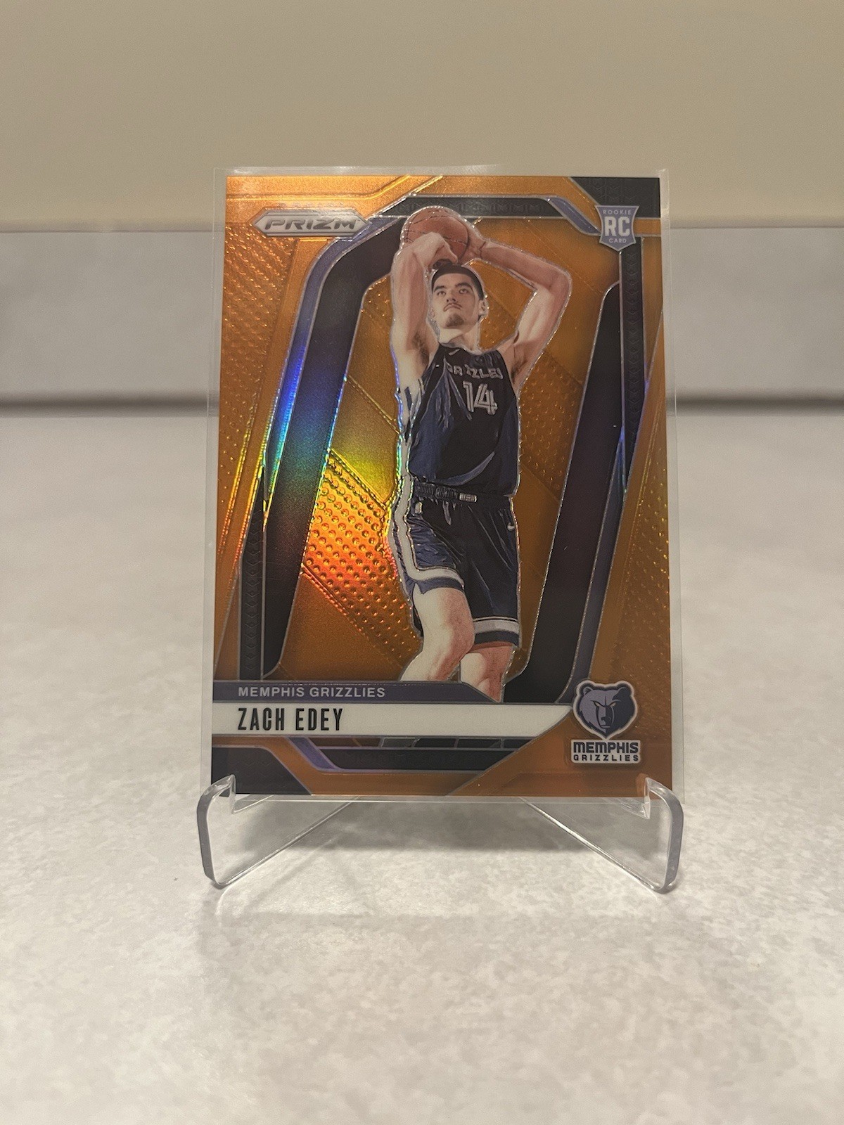 2024 Panini Prizm Zach Edey Orange Prizm RC /49 Memphis Grizzlies No. 249