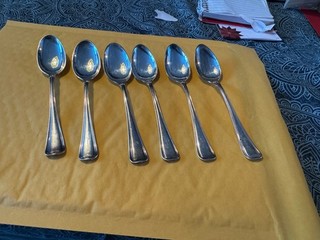 Gorham Antique Pat 1904 Sterling Silver Tea Spoons Set Of 6 Total Weight 4.94oz