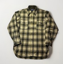 Vintage Pendleton Plaid Wool Flannel Button Up Shirt USA Made 16