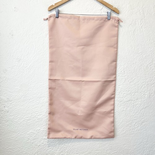 Stuart Weitzman Blush Pink Drawstring Travel Storage Dust Bag Large Boots Bag