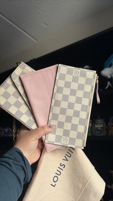 Louis Vuitton Pochette Felice Shoulder Bag Damier Azur Canvas