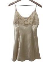 90  s Vintage Victoria's Secret Lingerie Bridal Gown Beige Lace Top Size XS
