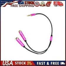 3.5mm AUX Headphone Splitter 1 Male to 2 Female Gold Plated Headphone Cable RR-1