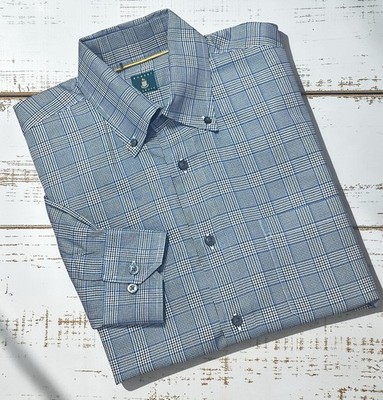 Robert Talbott Glen Plaid Shirt Large Button Up Business Casual Preppy Heritage