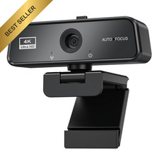 4K Webcam for PC USB Camera with Microphone HD Streaming Zoom PS5 Laptop