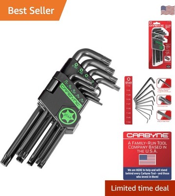 Professional 9-Piece Torx Wrench Set, T10-T50, Corrosion-Resistant Finish