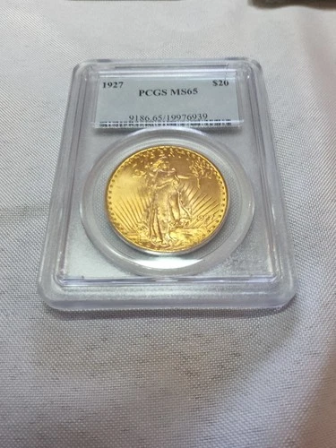 1927 $20 Saint-Gaudens Double Eagle PCGS MS65