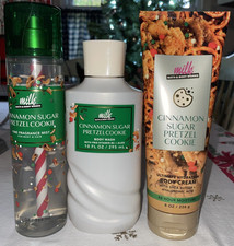 Bath Body Works CINNAMON SUGAR PRETZEL COOKIE Body Mist Body Wash Body Cream