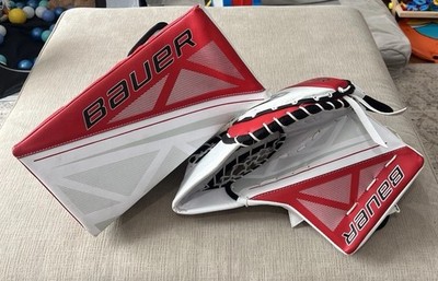 Bauer Supreme S170 Blocker Glove Hockey Goalie Set Senior SR Red White Black