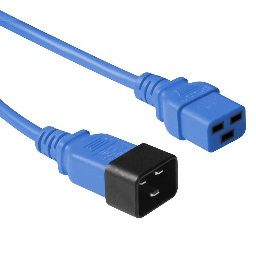 Microconnect Blue Pe2019b3 Power Cable 3 M C20 Coupler C19 Coupler - Image 3