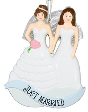 Same Sex Marriage Women Personalized Christmas Tree Ornament