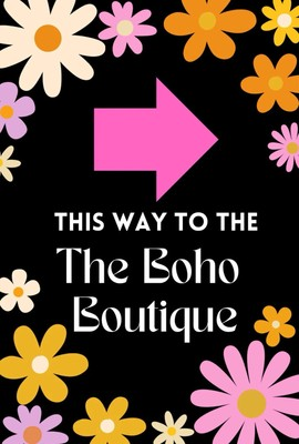 #ad Boho Boutique Arrow 24x36 Aframe Sidewalk Sign Banner A frame $125.00