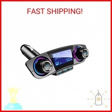 Bluetooth FM Transmitter Handfrees-Calling Radio Adapter Car Kit with Dual USB P
