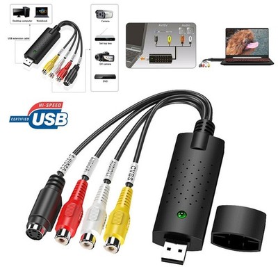  USB 2.0 Video Capture Card VCR VHS to Digital DVD Converter for Windows 10