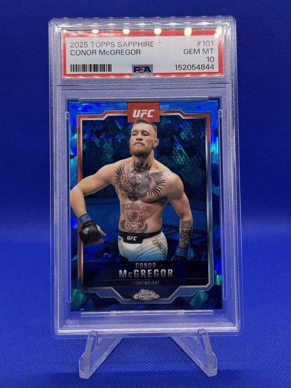 2025 Topps UFC Chrome Sapphire Conor McGregor PSA 10