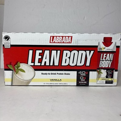 Labrada Lean Body Ready to Drink Vanilla Protein Shake 40g Protein, 12 Pack
