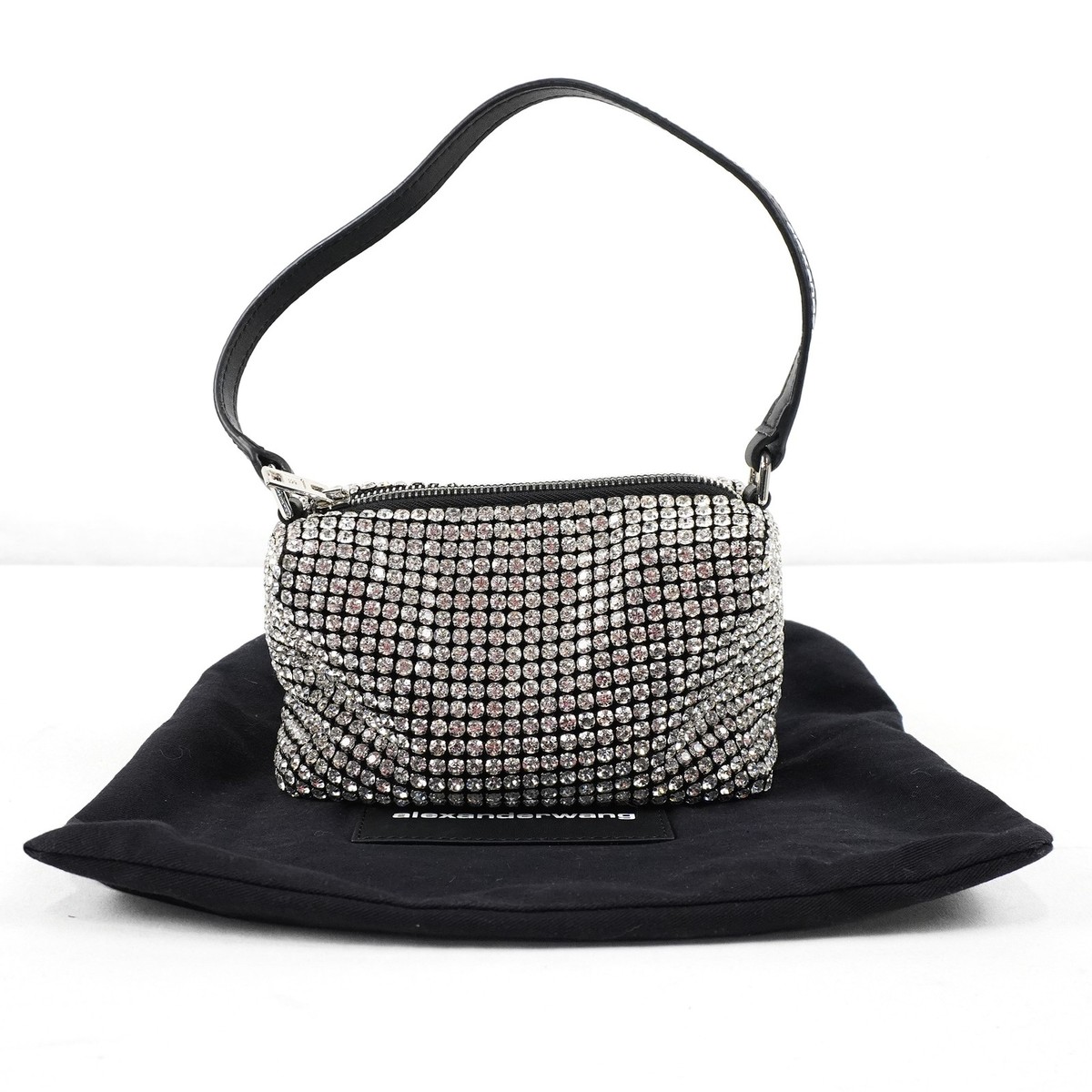 ALEXANDER WANG  スタッズバック　メッシュ　レア Alexander Wang Medium Heiress Rhinestone Mesh Pouch | Saks Fifth