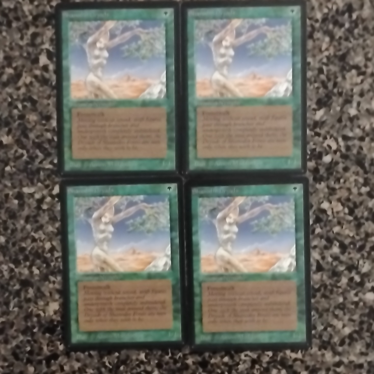 Magic The Gathering Beta Shanodin Dryads x4 Sorcery Green English Standard