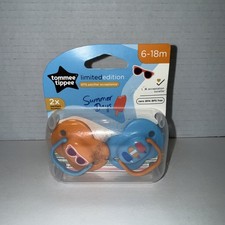 Tommee Tippee Summer Days Limited Edition Pacifiers,2 pack 6-18 Mths