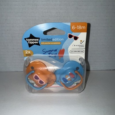 Tommee Tippee Summer Days Limited Edition Pacifiers,2 pack 6-18 Mths