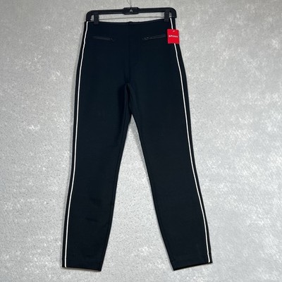 SPANX The Perfect Pants Women s Medium Ankle Piped Skinny Classic Black NEW $128