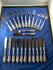 24pc Set Wallace Grande Baroque Sterling HH 12 Fish Knife Knives 12 Fish Forks