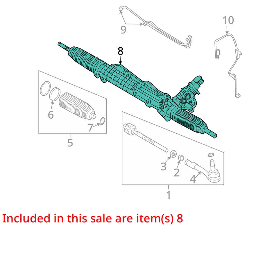 Engranaje/rack y piñón de dirección asistida 2006 750li Sku#3823860 Foto 3 de 4