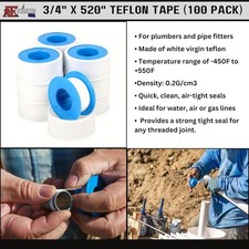Teflon Tape, Industrial Sealant Tape, Threaded Pipe Tape, Plumbing Tape, Tempera