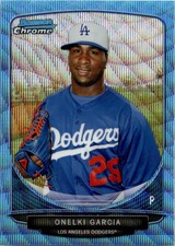 2013 Bowman Chrome #BCP118 Onelki Garcia Prospects Blue Wave Refractors