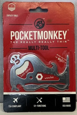 New Zootility Pocket Monkey - The Really Really Think Multi Tool - Wallet Size
