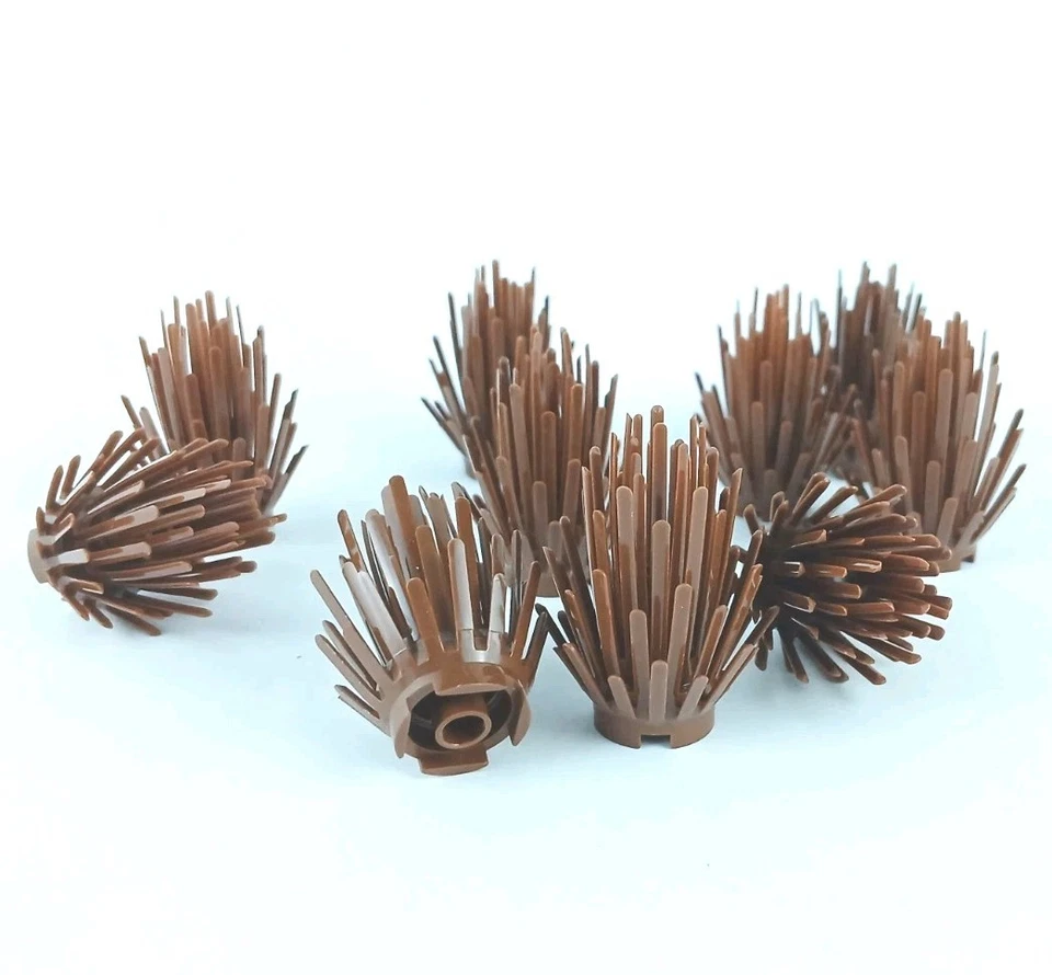 10 Pieces Lot LEGO® Reddish Brown Plant 6064 Prickly Bush 2 x 2 x 4 - Image 2 of 3