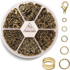 Jump Rings Kit With1000Pcs Open Jump Rings 40PCS 12Mm Lobster Clasps and Jump Ri