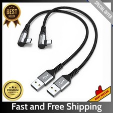 Short USB Type C Cable 2-Pack 1ft , USB A to USB C 3.1A Fast Charging Charger 
