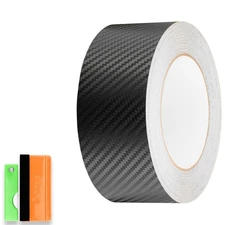 2 in x 50 FT 3D Carbon Fiber Black Vinyl Wrap Kit Sticker Decal for Black Out...