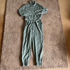 Zara Ladies Grey Belted Boiler Jumpsuit Suit Size L Bust 40”