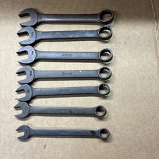 Snap On GOEX Combination Partial SAE Wrench Set Black Finish 7 Piece