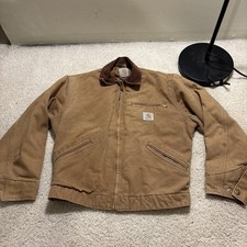 RARE Vintage Carhartt Detroit Quilted Jacket Size Small JQW226 Made In USA FLAW