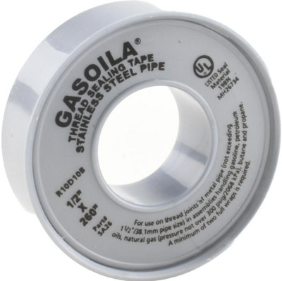 GASOILA SA26 Stainless Steel Pipe Thread Sealing Tape 1/2'' x 260''