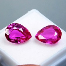 Certified 10.00 Ct Natural Mogok Pink Tourmaline Pear Cut Loose Gemstone Pair
