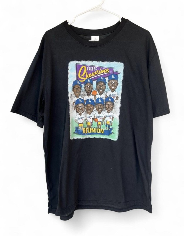 Men's Graphic T-Shirt Lakers Showtime Reunion L A Dodgers  Size XL