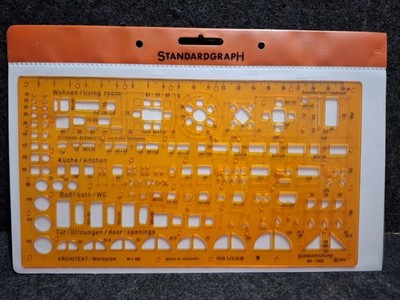 Standardgraph Schablone No. 7302 - Architekt Werkplan - Maßstab: 1:100 Pen: 0,35