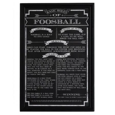 Foosball Game Rules Wall Art